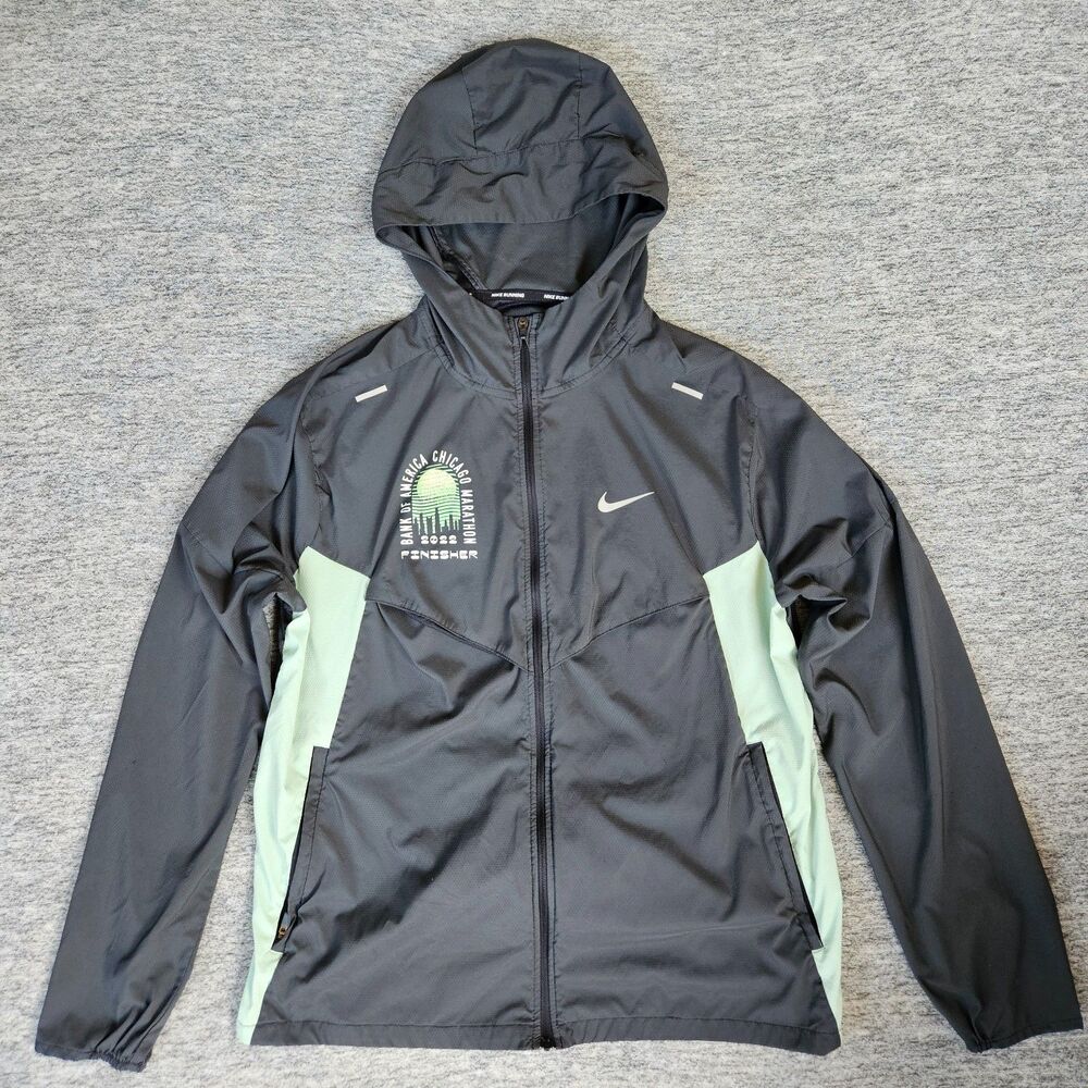 Nike Bank Of America Chicago Marathon Jacket Black  DX5689-045 Men's Size Medium